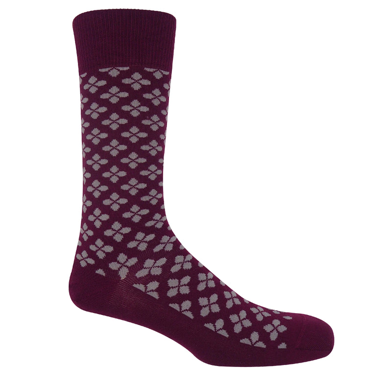 Clover Men's Socks - Maroon