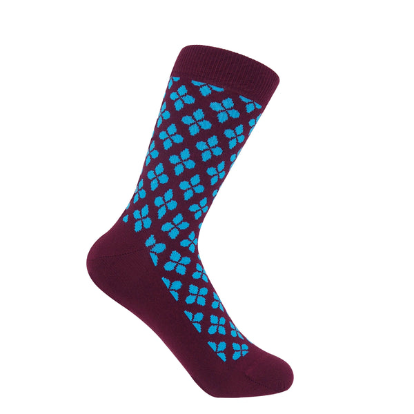 Clover Women's Socks - Maroon