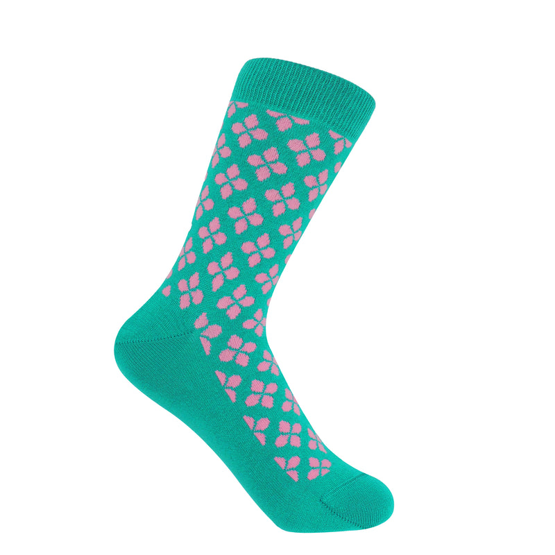 Clover Women's Socks - Teal