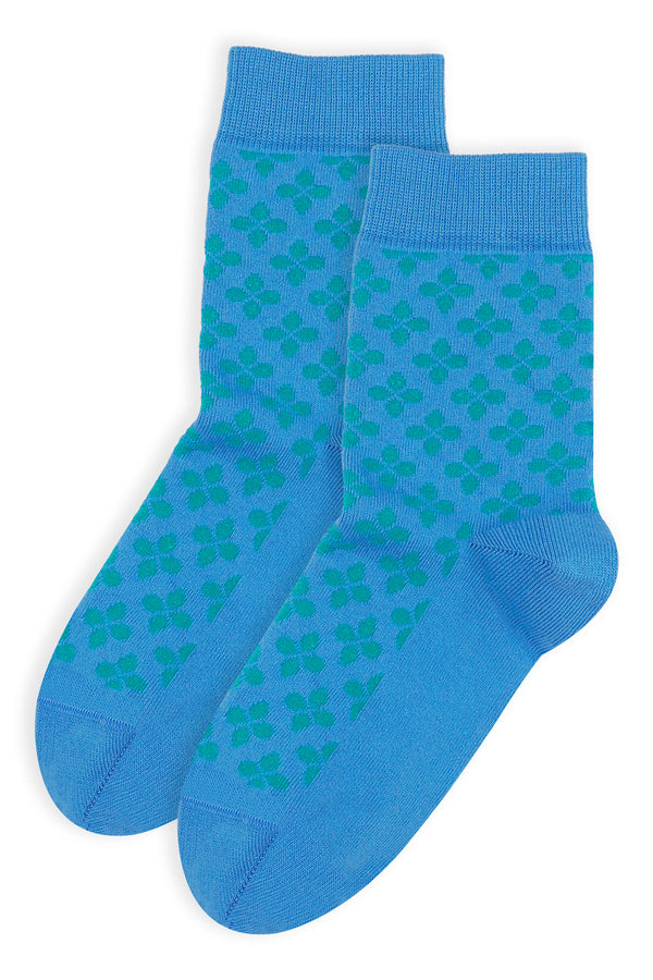 Clover Women's Socks - Blue