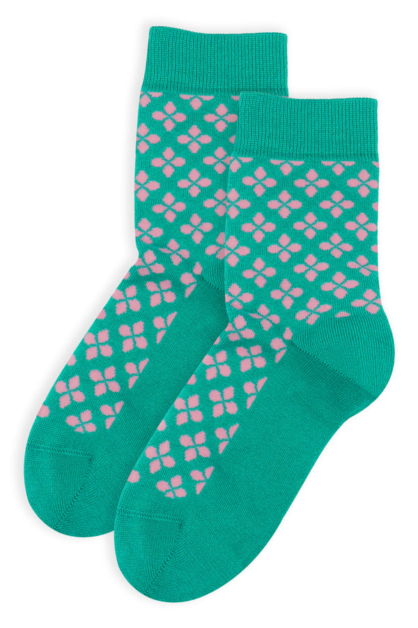 Clover Women's Socks - Teal