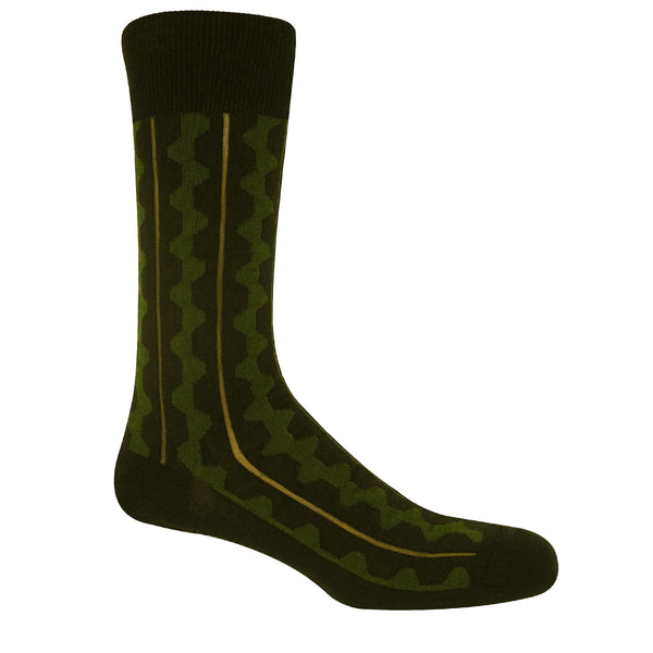 Groove Men's Socks - Olive Peper Harow Groove Men's Socks - Olive Peper Harow