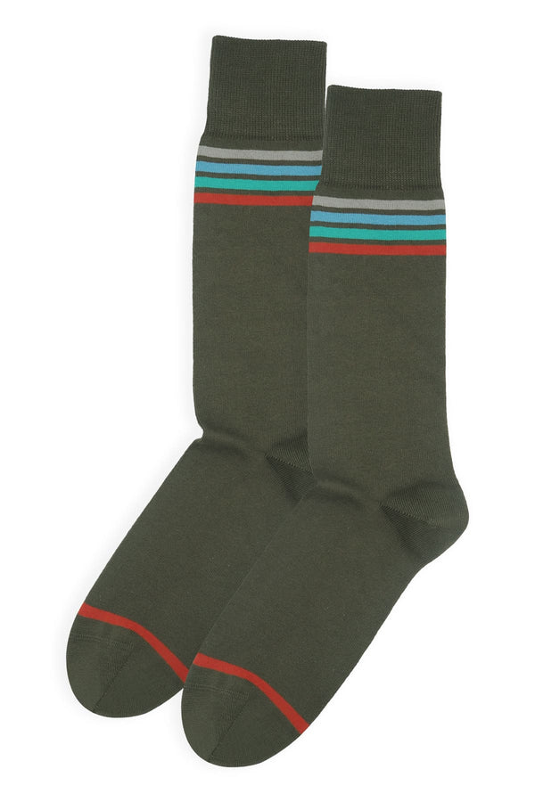 Mix Tape Men's Socks - Olive