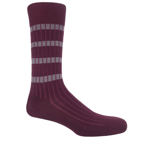 Old School Men's Socks - Maroon Peper Harow Old School Men's Socks - Maroon Peper Harow