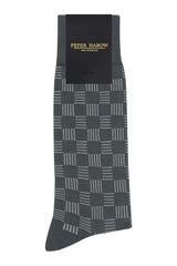 Battenberg Men's Socks - Grey