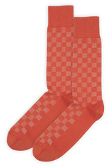 Battenberg Men's Socks - Salmon