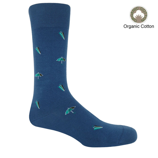 Umbrella Men's Socks - Blue