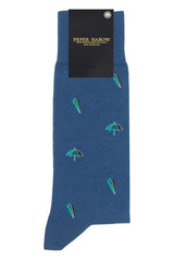 Umbrella Men's Socks - Blue