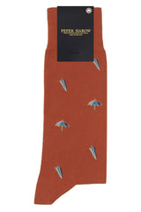 Umbrella Men's Socks - Orange
