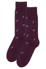 Umbrella Men's Socks - Maroon
