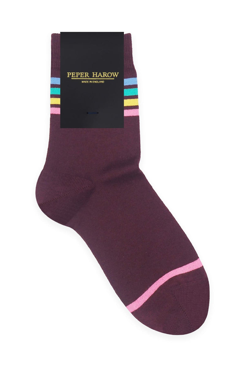 Mix Tape Women's Socks - Maroon