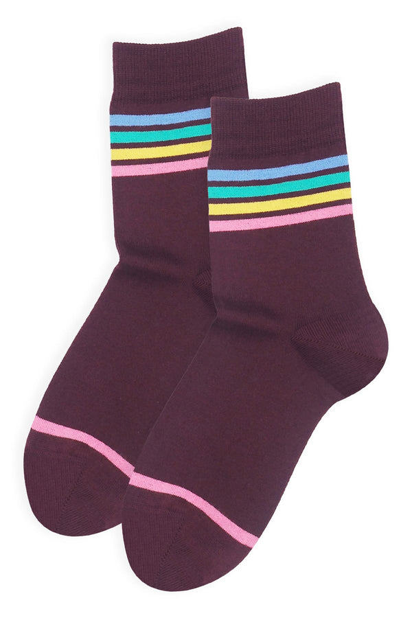 Mix Tape Women's Socks - Maroon