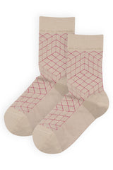 Puzzle Women's Socks - Beige