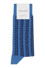 Vector Stripe Men's Socks - Blue