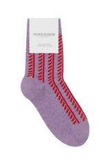 Vector Stripe Women's Socks - Purple