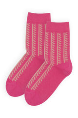 Vector Stripe Women's Socks - Pink