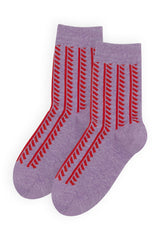 Vector Stripe Women's Socks - Purple