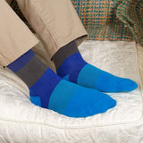 Block Stripe Men's Socks - Aqua