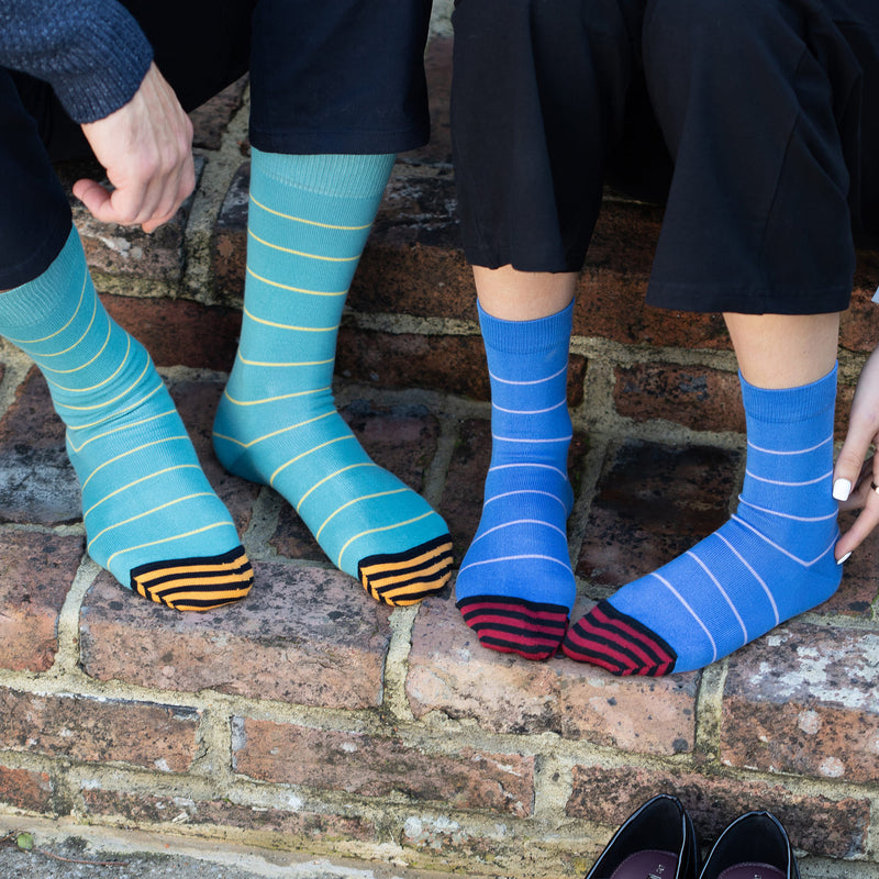 Thin Stripe Women's Socks - Blue