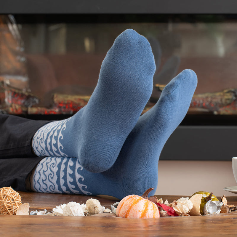 Wave Men's Socks - Blue