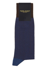 Lux Taylor Men's Socks - Brown Navy