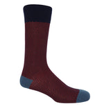 Lux Taylor Men's Socks - Navy Red