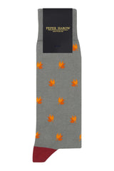 Maple Leaves Men's Socks - Grey