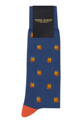 Maple Leaves Men's Socks - Navy