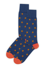 Maple Leaves Men's Socks - Navy