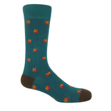 Maple Leaves Men's Socks - Teal