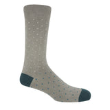 Pin Dot Men's Socks - Light Grey