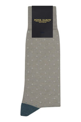 Pin Dot Men's Socks - Light Grey
