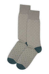 Pin Dot Men's Socks - Light Grey