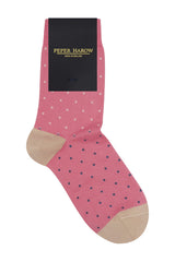 Pin Dot Women's Socks - Pink
