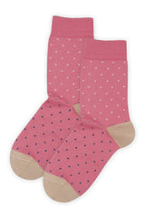 Pin Dot Women's Socks - Pink