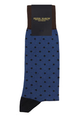 Pin Polka Men's Socks - Indigo
