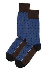 Pin Polka Men's Socks - Indigo