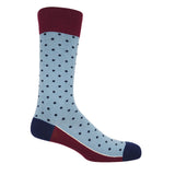 Pin Polka Men's Socks - Sky Blue