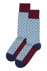 Pin Polka Men's Socks - Sky Blue
