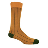 Pin Stripe Men's Socks - Mustard