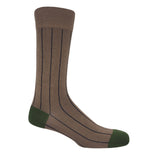 Pin Stripe Men's Socks - Oak