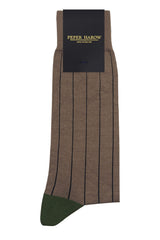Pin Stripe Men's Socks - Oak
