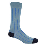 Pin Stripe Men's Socks - Sky Blue