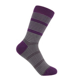 Twin Stripe Women's Socks - Purple
