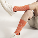 Battenberg Men's Socks - Salmon