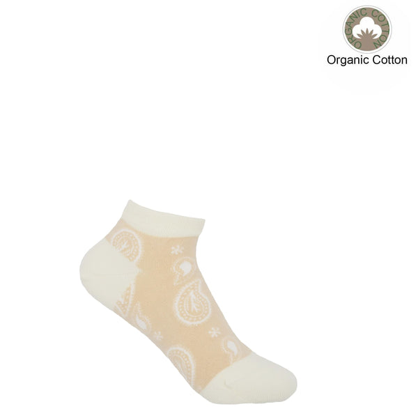 Paisley Women's Trainer Socks - Beige