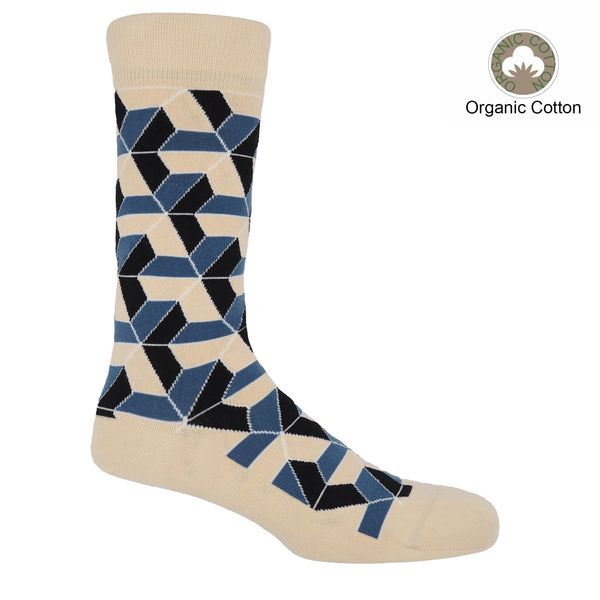 mens organic cotton dress socks Maggie's Organics Denim Blue Classic Cotton Crew Socks, M