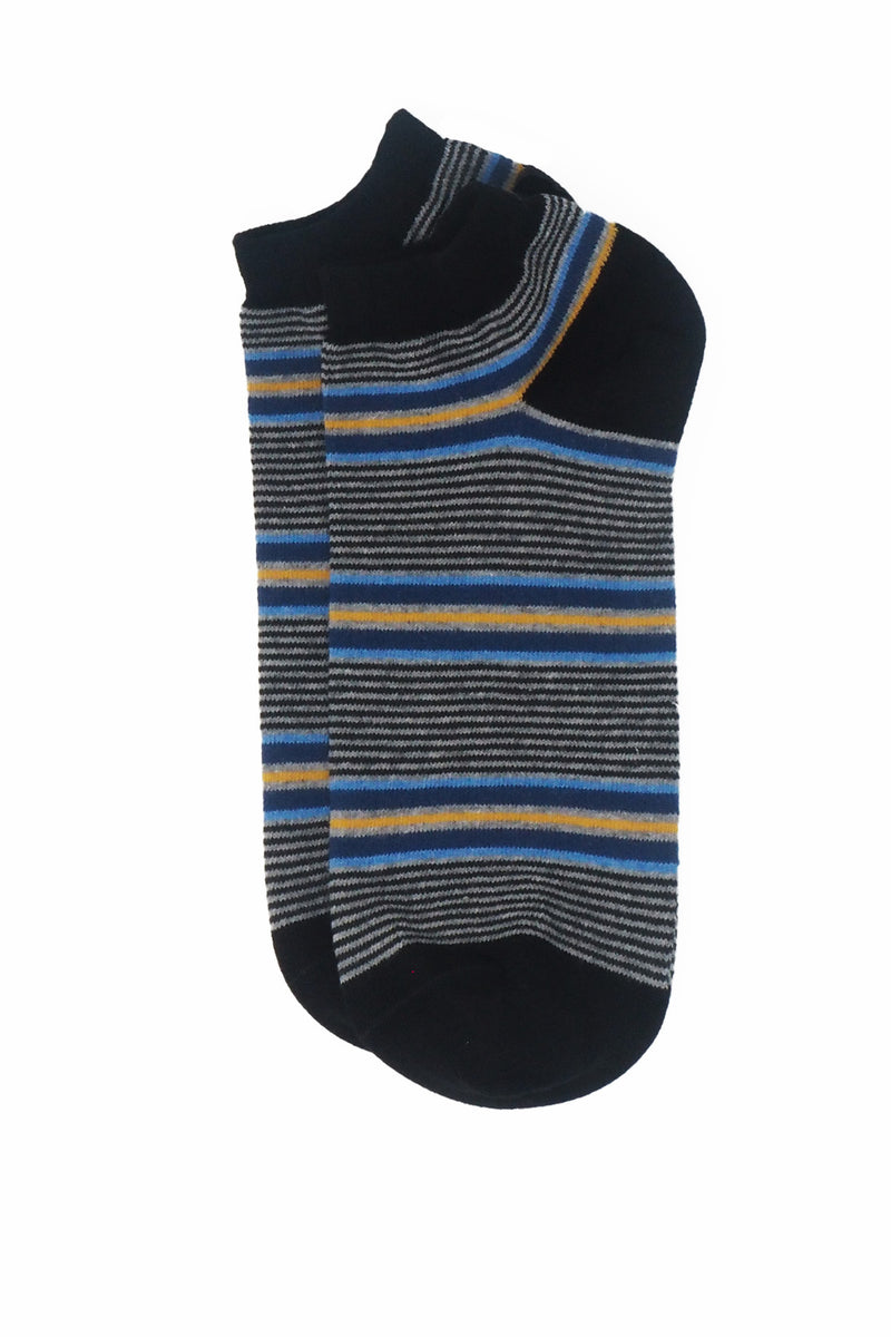 Multistripe Men's Trainer Socks Black – Peper Harow