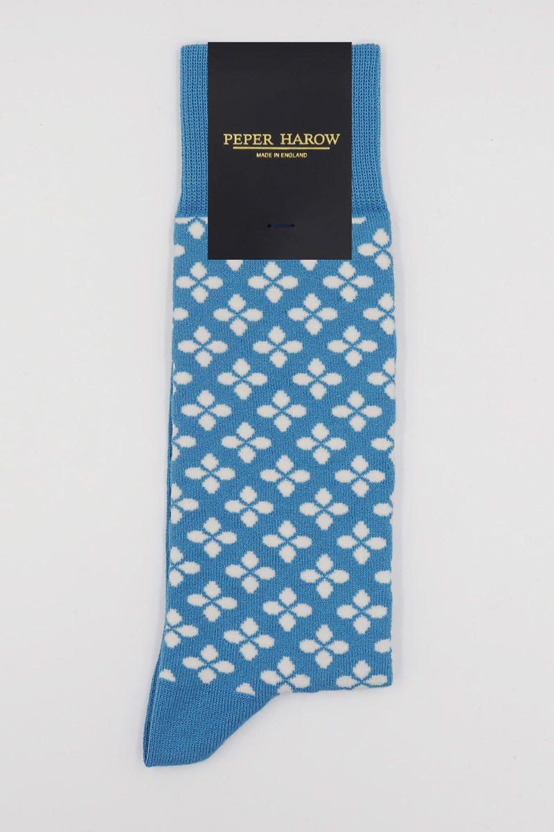Clover Men's Socks - Blue