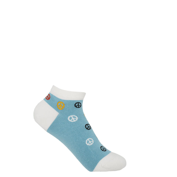 Peace Women's Trainer Socks - Blue